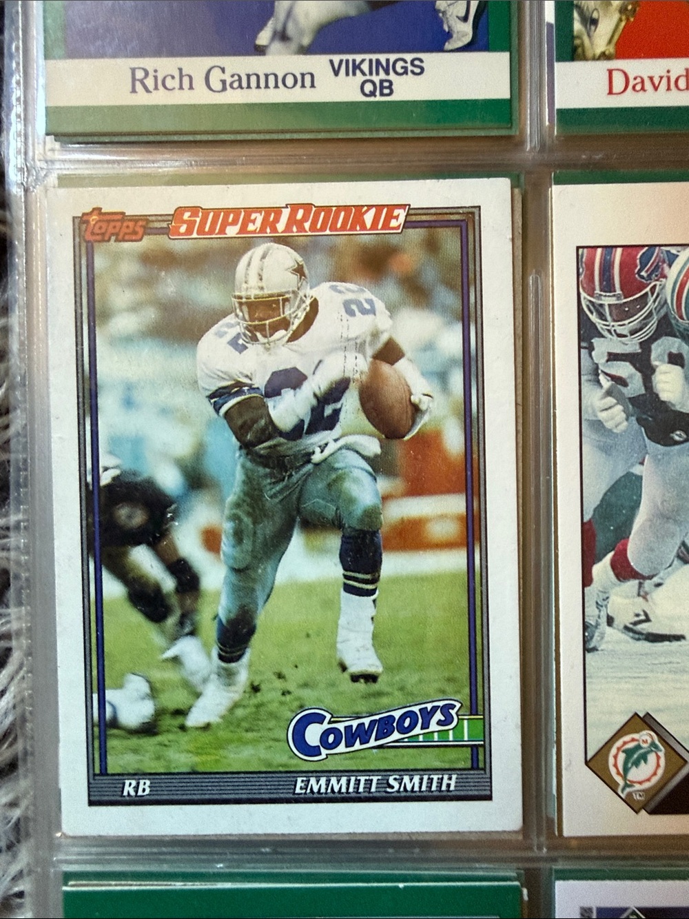Topps- Emmitt Smith -super rookie football card - Cowboys.